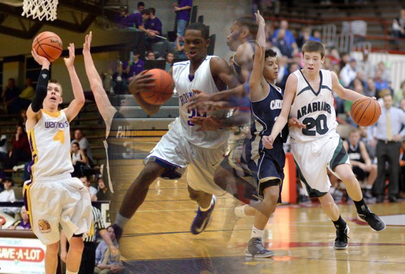 Christian Evans, Scottsburg; KJ Walton, Brownsburg; Sean McDermott, Pendleton Heights